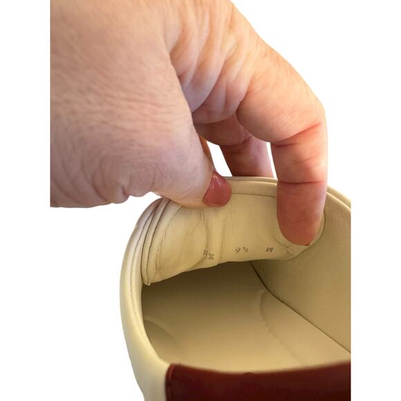 Salvatore Ferragamo NIB Brandy Leather Sneakers in White/Red Size 9.5 - Picture 8 of 12